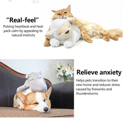 Pet Toy Dogs Plush Toy Comfortable Behavioral Training Aid Toy Heart Beat  Heating Soothing Plush Doll Sleep For Smart Cats Play