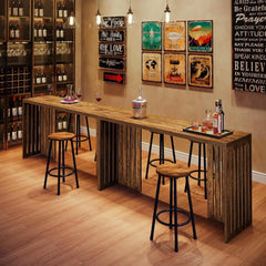 Bar Table, 63-Inch Counter Height Pub Table, Industrial Bar Height Table, Rectangular High Top Kitchen & Dining Count