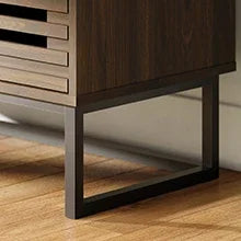 Buffet Sideboard Cabinet Modern Storage Cabinet with Louvered Door and Adjustable Shelf for Kitchen, Coffee Bar, Living Room