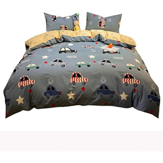4 Pcs Bed Cover Set Kid Boy Girl Duvet Cover Adult Child Bed Sheets and Pillowcases Comforter Bedding Set(1.2m)
