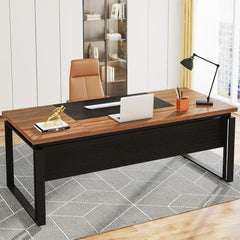 Conference Table with Splicing Board, Meeting Tables for Home Office, Business Training Seminar Table with Stylish Metal Legs