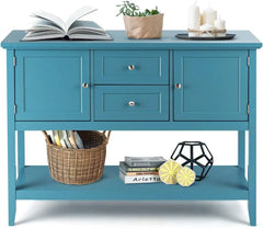 Buffet Sideboard, Wood Storage Cabinet, Console Table with Storage Shelf,2 Drawers and Cabinets, Living Room Kitchen Dining Room