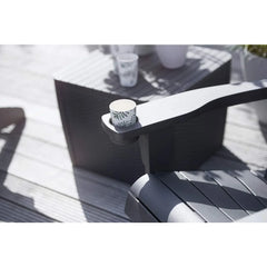Alpine Adirondack Resin Outdoor Furniture Patio Chairs with Cup Holder-Perfect for Beach, Pool, and Fire Pit Seating
