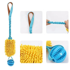 Dog Toy Rope Fun Squeaky Dog Chew Toys Pet Supplies Puppy Rope Toy with Elastic Drawstring Interactive Puppy Teething Toy for