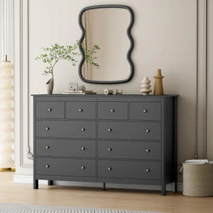 10 Drawer Dresser, 55" Modern White Dressers and Chests of Drawers,Dressers for Bedroom