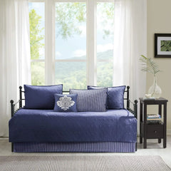 Madison Park Cotton Daybed Cover Set-Double Sided Quilting Classic Cottage Design All Season Bedding With Bedskirt, Matching