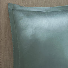 24 Piece Faux Silk Paisley Queen Comforter Set with Matching Curtains, Down Alternative Hypoallergenic - Teal