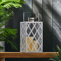 Nordic Gold Candle Holder Metal Large WindProof Wind Lamp Wedding Centerpieces Candlestick Crystal Candelabra Candle Lantern