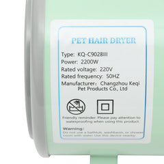 2200W Pet Hair Dryer, Adjustable Design Wind Speed, Electric Dog Cat Hair Dryer, Pet Drying Machine with 4 Nozzles