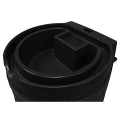 Rain Wizard 65 Gallon Rain Barrel Self Draining Planter Brass Spigots UV Resistant Linkable Polyethylene Outdoor Garden Water
