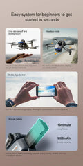 2025 D6 Mini Drone 4k Profesional 8K HD Camera Obstacle Avoidance Aerial Photography Brushless Foldable Quadcopter Gifts Toys