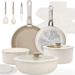 20 Pcs Pots and Pans Set Non Stick Detachable Cookware Sets Nonstick Non Toxic Induction RV Kitchen Cooking Set Dishwasher/Oven