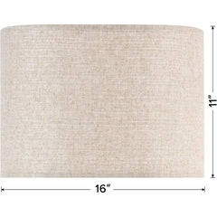 Large Lamp Shade Set of 2 Oatmeal Linen Drum Lampshade 16×16×11IN(Spider) Farmhouse Lampshade for Table Lamp