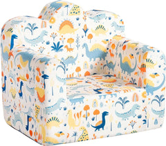 Cloud-Like Comfy Printed Kids Sofa Toddler Reading Chair with Washable Cover Carrying Handle