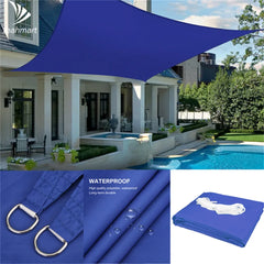 98% UV Block Shade Sails with Hardware Kit Waterproof Canopy Rectangle Awning for Outdoor Patio Garden Sun Shelter Shade Cloth