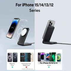 Magnetic Wireless Charger for MagSafe Dock Stand 15W Fast Charging for iPhone 15 14 13 12 Pro Max Mini Plus  for Samsung S24 S23