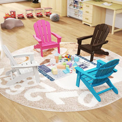 Kids Adirondack Chair Set of 2, All-Weather HDPE Patio Chair with Armrests, Fire Pit Chair for Kids Ages 3-8, Outdoor Ki