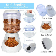 Automatic Dog Feeders, Dog Feeder Dispenser for Large Dogs, 3 Gallon Gravity Automatic Dog Cat Feeder Station,