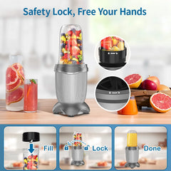 Personal Blender with Button,450W Professional Kitchen Blender for Smoothies and Shakes,Portable Smoothie Blender,Easy Cleaning&