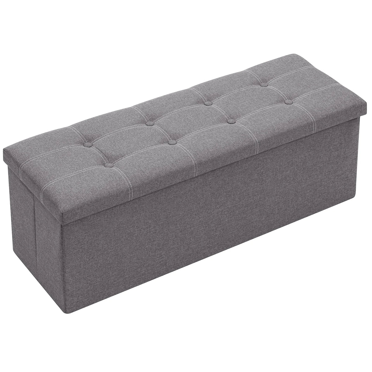 43" Storage Ottoman Bench with Divider, Multifunctional Foot Stool, Toy Chest & Shoe Bench for Bedroom, Living Room Home