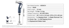 SucceBuy Commercial Immersion Blender 500W 16inch Stepless Variable Speed Multi-Purpose for Soup Sauces Mashed Potatoes Cream