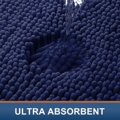 Luxury Chenille Bathroom Rugs 47X17, Extra Soft And Absorbent Shaggy Bath Mat, Hine Washable, Non-Slip Plush Carpet Runner For