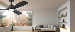52 "Smart Low Profile ceiling Fans with Lights Remote,Quiet DC Motor,Outdoor Indoor Flush Mount Fan,Control WIFIAle