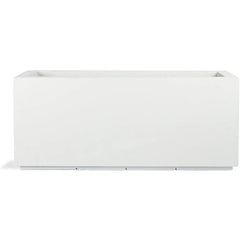 PolyStone Milan Tall Modern Outdoor/Indoor Rectangular Trough Planter, 46" L X 17" W X 19" H, Lightweight, Heavy Duty