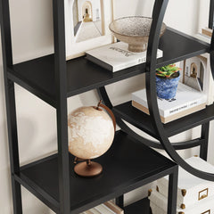 Tribesigns Bookshelf Industrial 5 Tier Etagere Bookcase, Freestanding Tall Bookshelves Display Shelf Storage Organizer