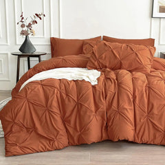 Maple&Stone California King Comforter Set, 7 Pieces Cal King Bed Set, Pinch Pleat Bed in a Bag Bedding Set with Comforter, Sheet