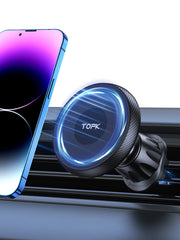 TOPK Car Phone Holder Mount MagSafe 360° Magnetic Vent 20 Strong Magnets Fit for iPhone 15 14 13 12 Pro Max Mini
