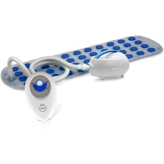 Bath Mat Full Body Massager - Portable Hot Tub Mat with Warm Air Jets, Remote Control, Non-Slip Adjustable Bubble