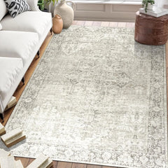 Machine Washable Area Rug Runner - Living Room Bedroom Bathroom Kitchen Entryway Office - Padded Low Pile Stain Resistant Premiu