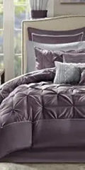 King Comforter Set, Bed in a Bag King, Watercolor Print Coastal Comforter & Chambray Cotton Sheet Set, All Season Bedding Set