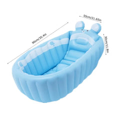 Baby Bathtub With Air Pump Portable Newborn Toddler Bathing Tub With Air Pump Collapsible Shower Basin For Boys And Girls Home