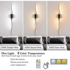 Plug in Wall Sconces Set of 2, Modern Plug in Sconce with Remote, Dimmable LED Wall Light, Wall Lamps with Plug in Cord