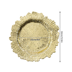 24-Pack Western Style Snowflake Plates, Plastic Gold/Silver, Durable & Elegant for Dining