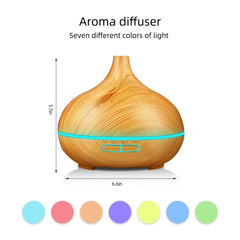 For Home 6 Oil Set and Remote Control Diffuser  Ultrasonic Humidifier  7 Color LED  550ml Aroma Diffuser