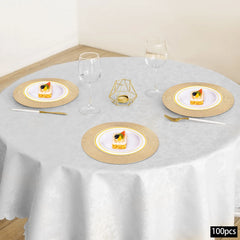 100 PCS Charger Plates Set, 13in Round Dinner Plate, Plastic Decorative Service Plate Wedding Decor Table Place