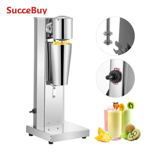 SucceBuy Commercial Milkshake Machine 800ml Stainless Steel Electric Single Head Milk Bubble Stirring Machine Smoothie Blender