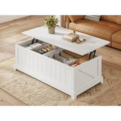 Lift Top Coffee Table for Living Room,Coffee Tables with Large Storage & Fence Design, Coffee Table Lifting top for Living Room