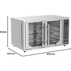 Air Fryer Oven, 10-in-1 Countertop Toaster, Large Enough for 2 Pizzas, Stainless Steel French Doors, XL Sized
