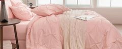 Maple&Stone California King Comforter Set, 7 Pieces Cal King Bed Set, Pinch Pleat Bed in a Bag Bedding Set with Comforter, Sheet