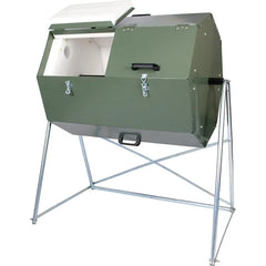 Jora Composter JK 270 - Outdoor Dual Chamber Compost Tumbler - 70 Gallon - Galvanized Steel Construction
