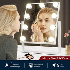 FENCHILIN Hollywood Mirror with Lights, Smart Touch Control, 3-Color Dimmable Lighted Vanity Makeup Mirror