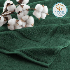 Bath Towels Set, 100% Cotton Luxury Softness 6 Pc Set, Hunter