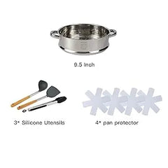 16PCS Pots and Pans Set Non Stick Cookware Set Nonstick with Cooking Set (white, 16pieces)