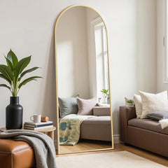 Floor Mirror Arched Full Length Mirrors, 64"x21" Floor Length & Standing Hanging or Leaning & Large Full Body Mirror Wall Mirror