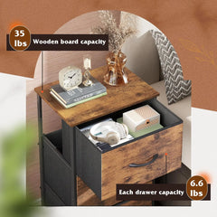 Fabric Nightstand Organizer Storage  for Bedroom Hallway Entryway Closet