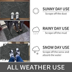 Front Door Mat Outdoor Entrance, Large Heavy Duty 47 X 32 Inch Waterproof Patio Guard Doormat, Non-Slip Stain and Fade